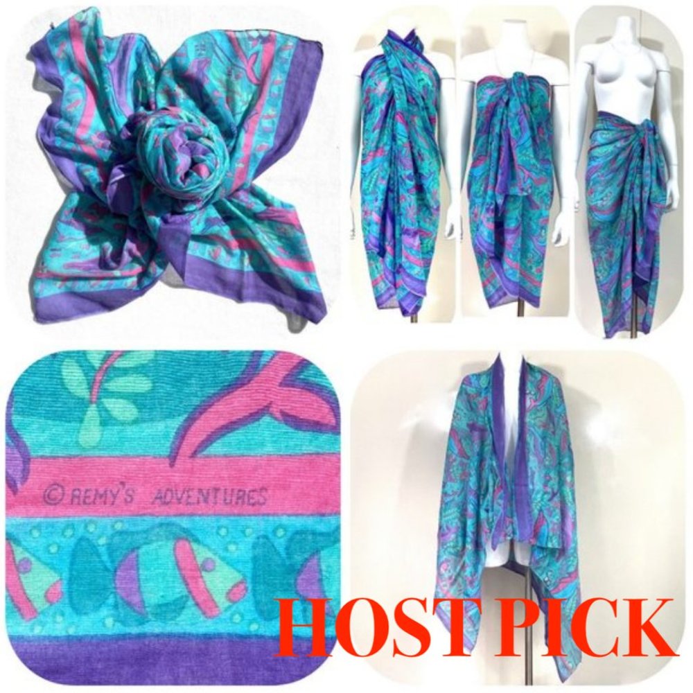 Remy's Adventures HUGE Sea Life SCARF/ Cover Up